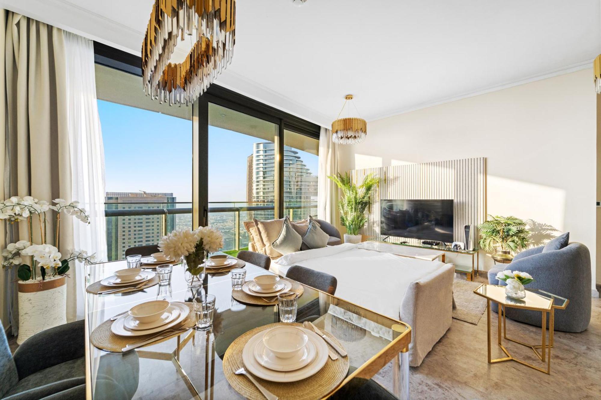 First Class 2Br With Full Dubai Skyline & Sea View Exterior foto