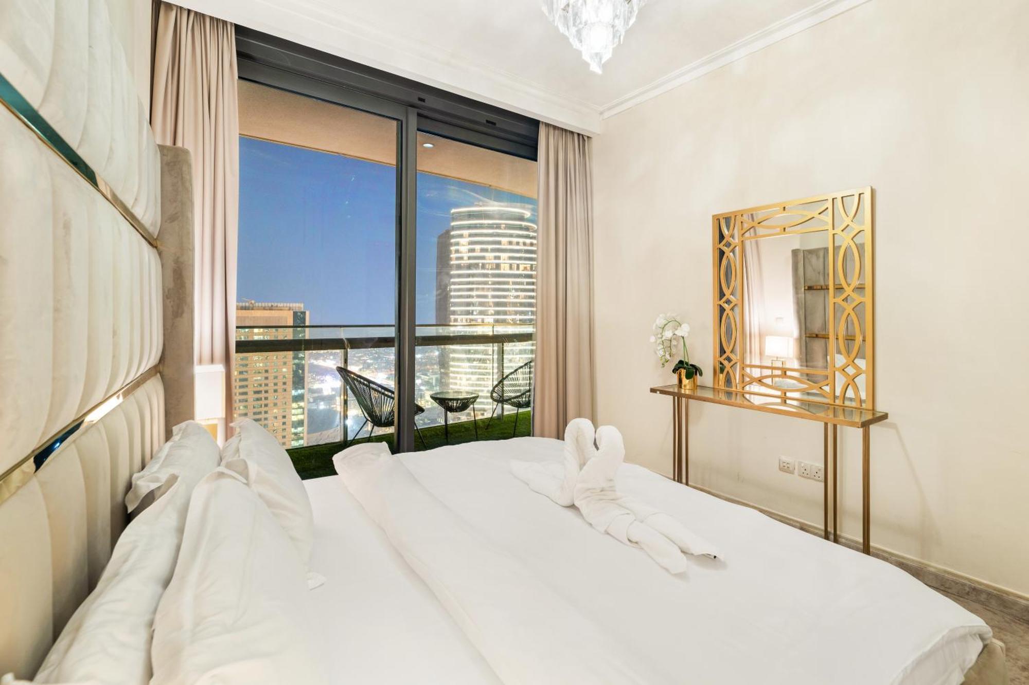 First Class 2Br With Full Dubai Skyline & Sea View Exterior foto