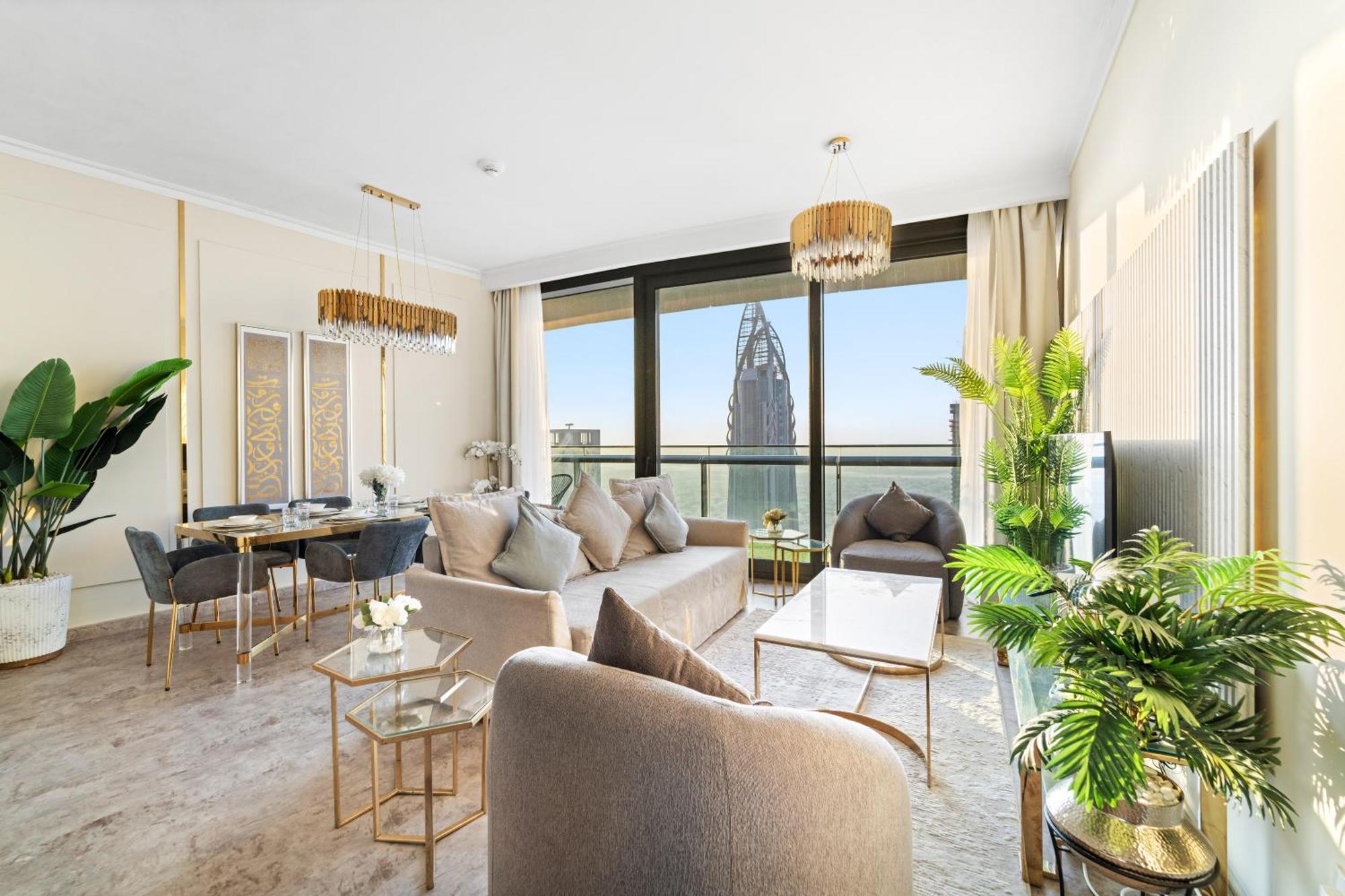 First Class 2Br With Full Dubai Skyline & Sea View Exterior foto