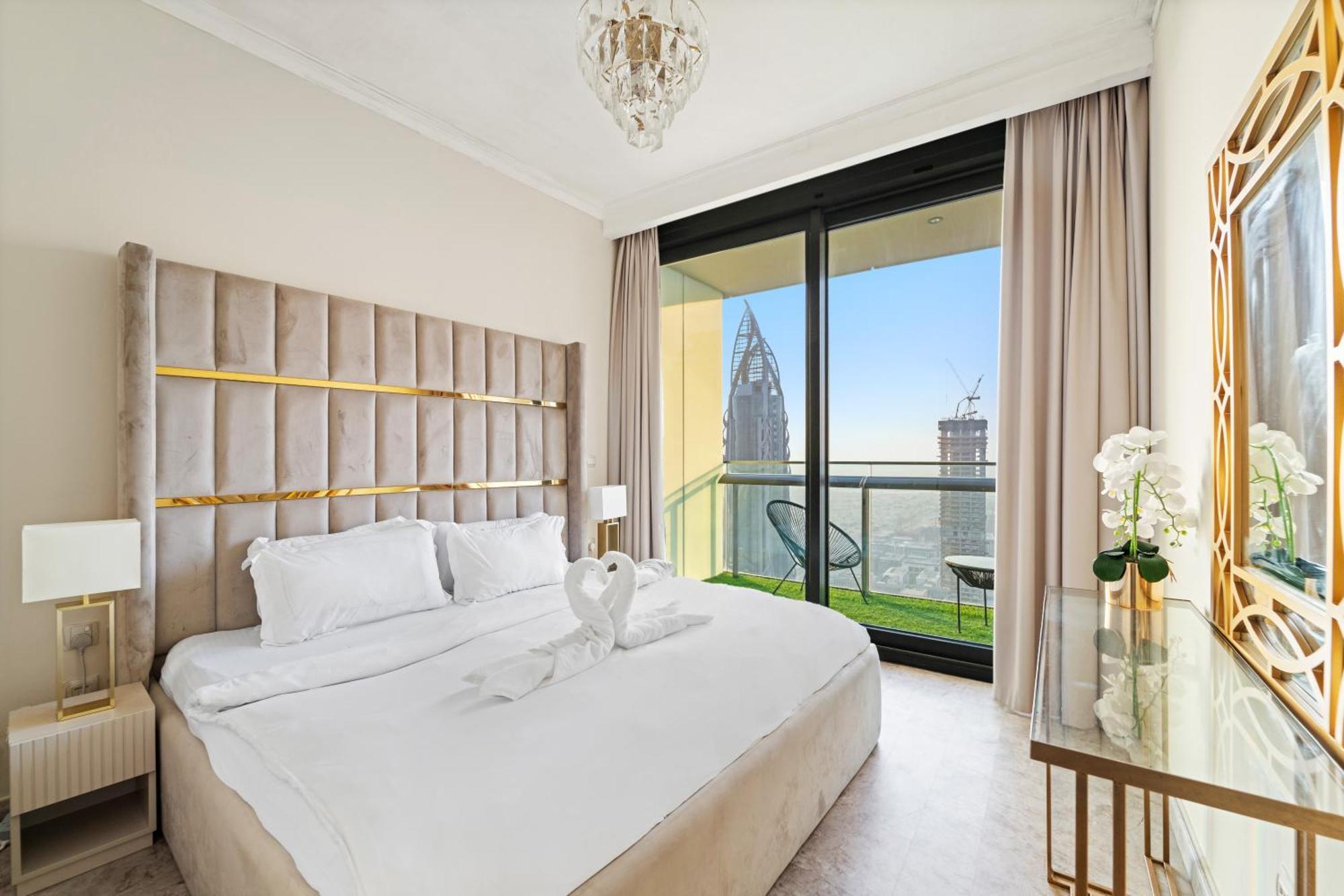 First Class 2Br With Full Dubai Skyline & Sea View Exterior foto